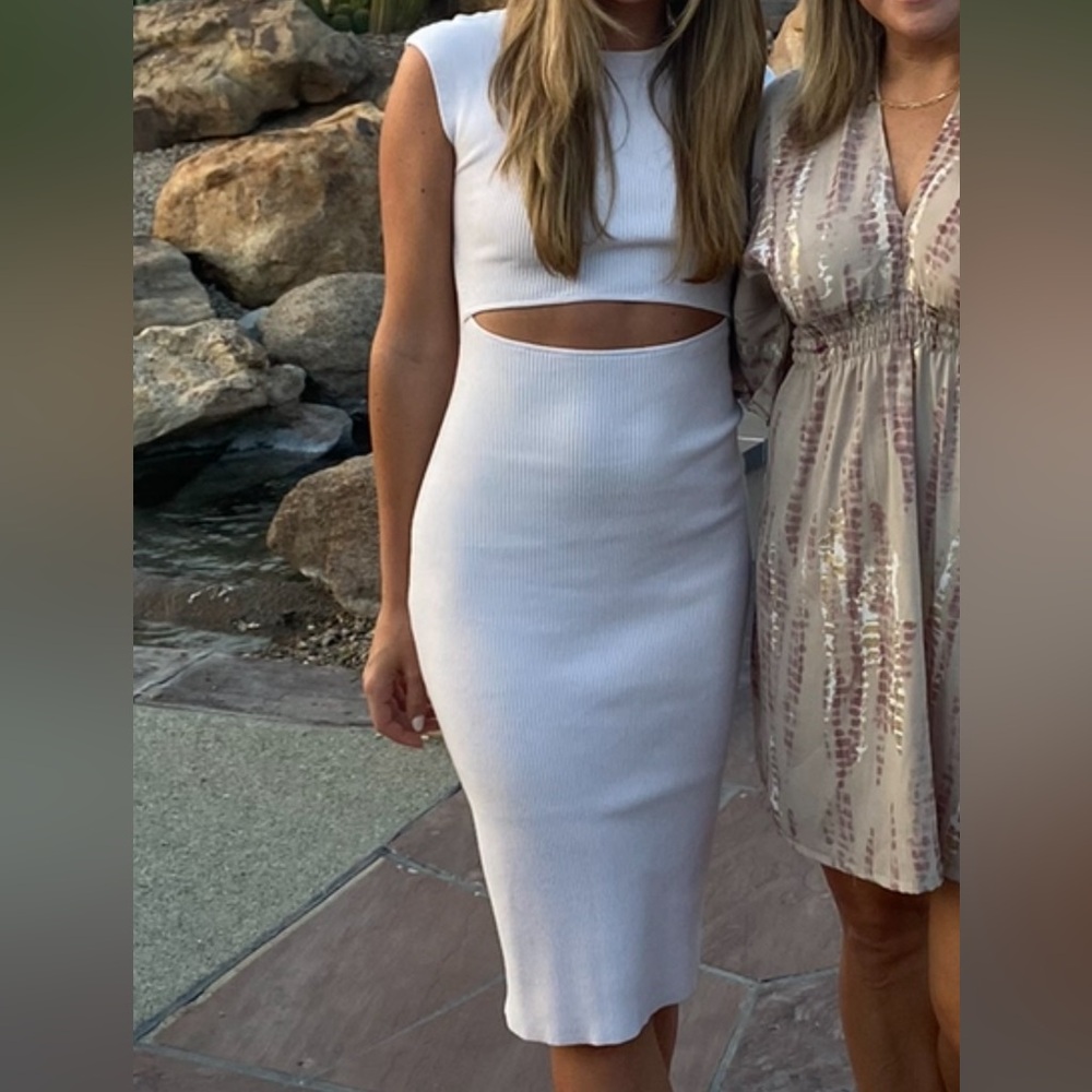 Pink aritzia midi dress